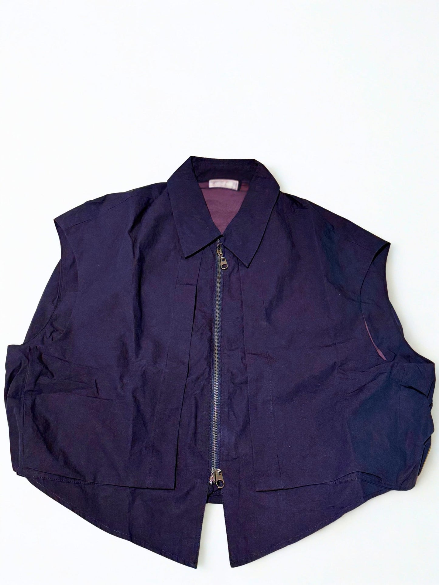 Navy sleeveless utility set by Chez Neeba, vest and shorts, limited edition Dubai women’s fashion.