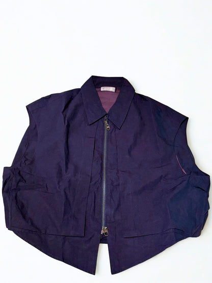 Navy sleeveless utility set by Chez Neeba, vest and shorts, limited edition Dubai women’s fashion.