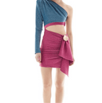 One-shoulder glitter two-piece set with seashell detail from Chez Neeba.