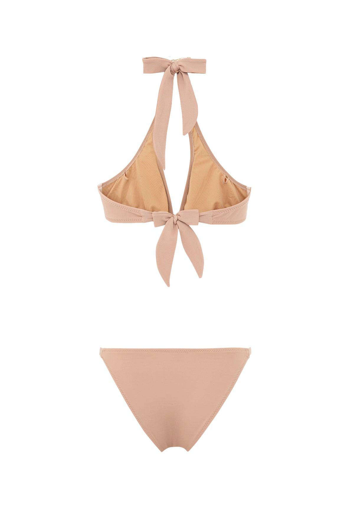 Nude Neck Halter Bikini