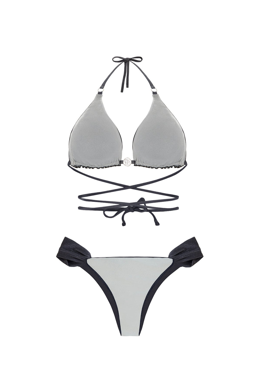 Double Faced Silver/ Gray Bikini - Chez Neeba