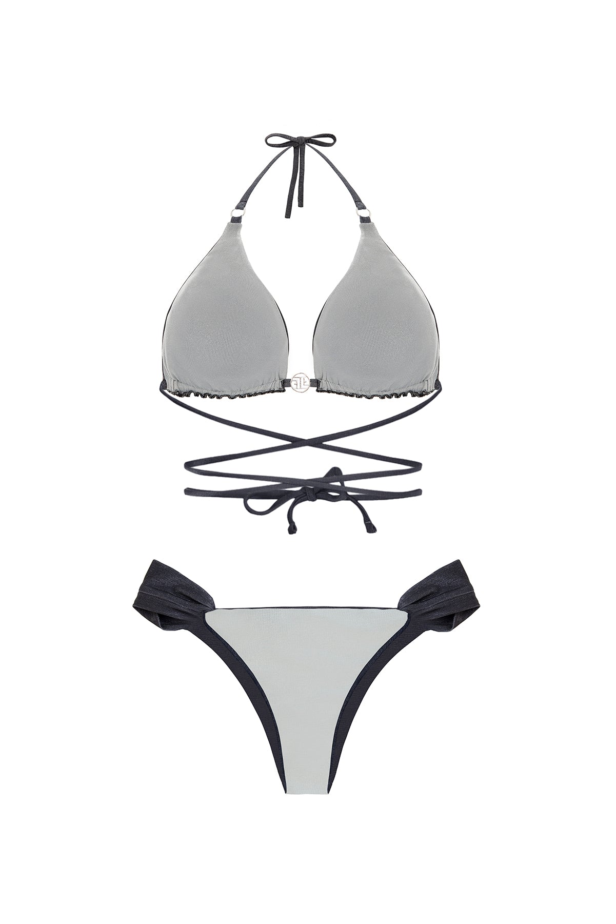 Double Faced Silver/ Gray Bikini - Chez Neeba