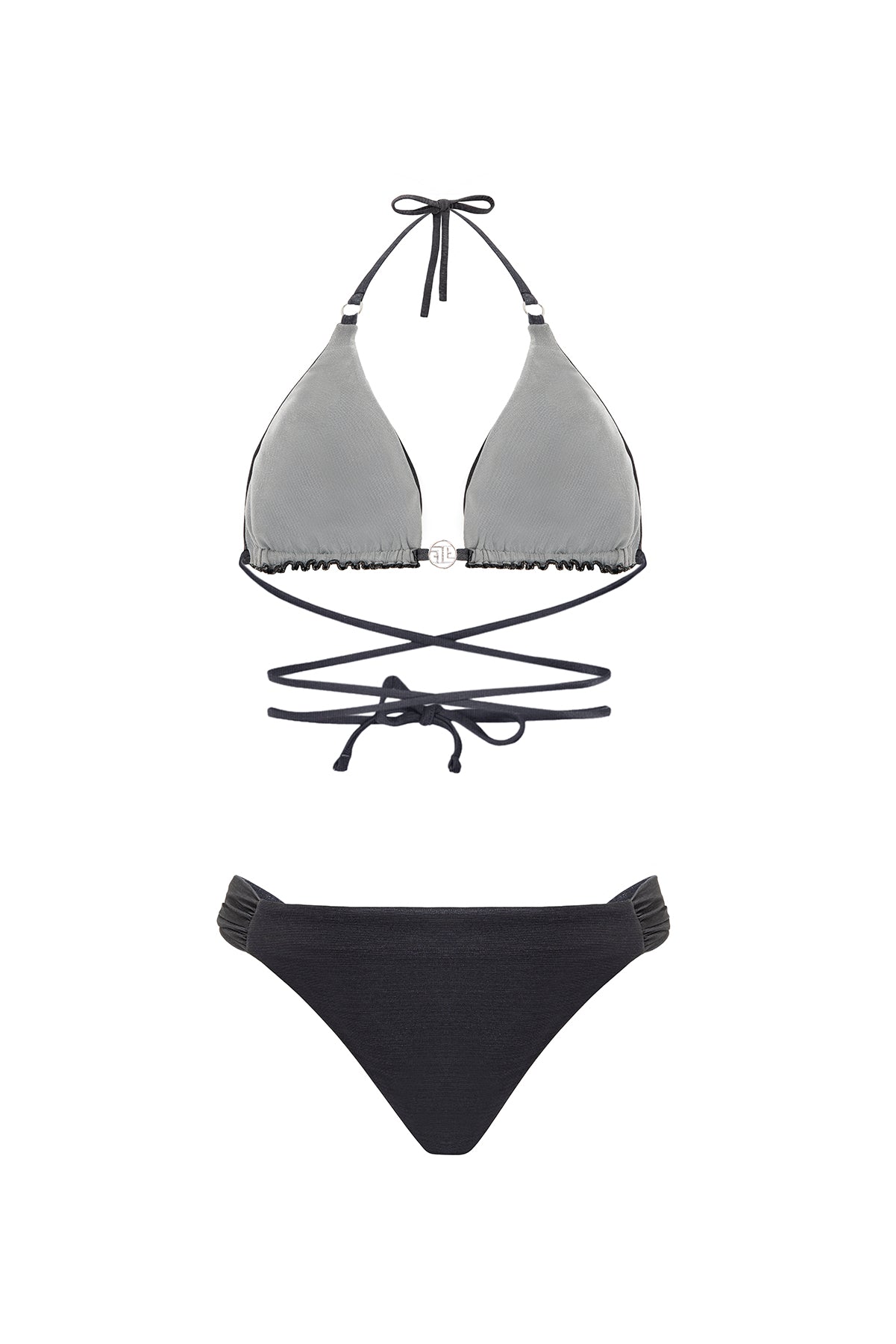 Double Faced Silver/ Gray Bikini - Chez Neeba
