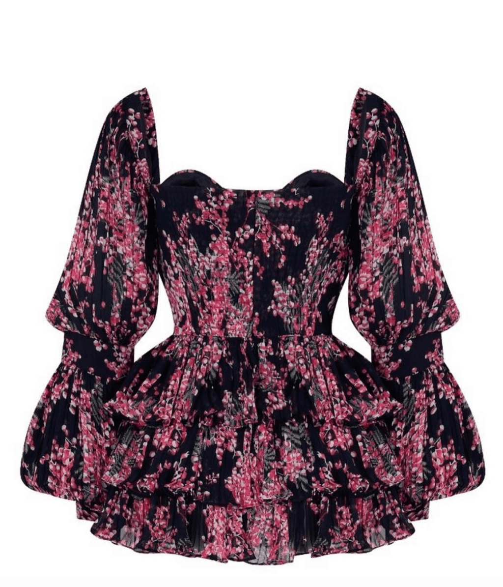 Floral Ruffled Dress - Chez Neeba