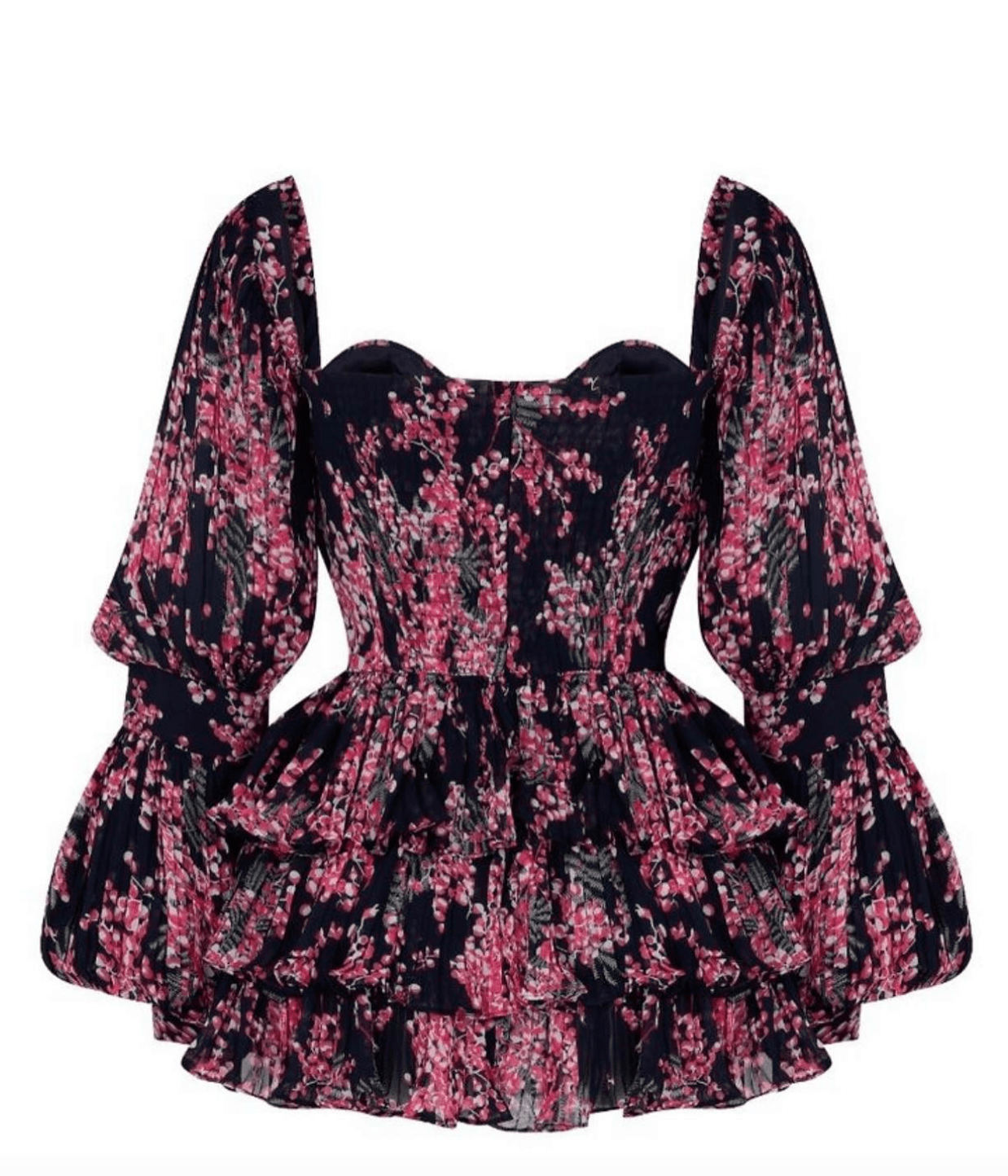 Floral Ruffled Dress - Chez Neeba