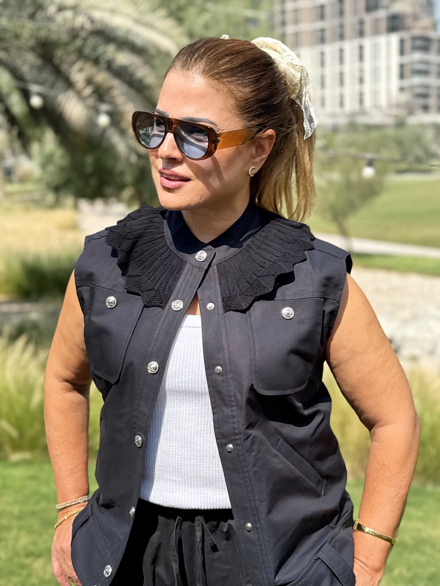 Laced Authority Vest - Chez Neeba