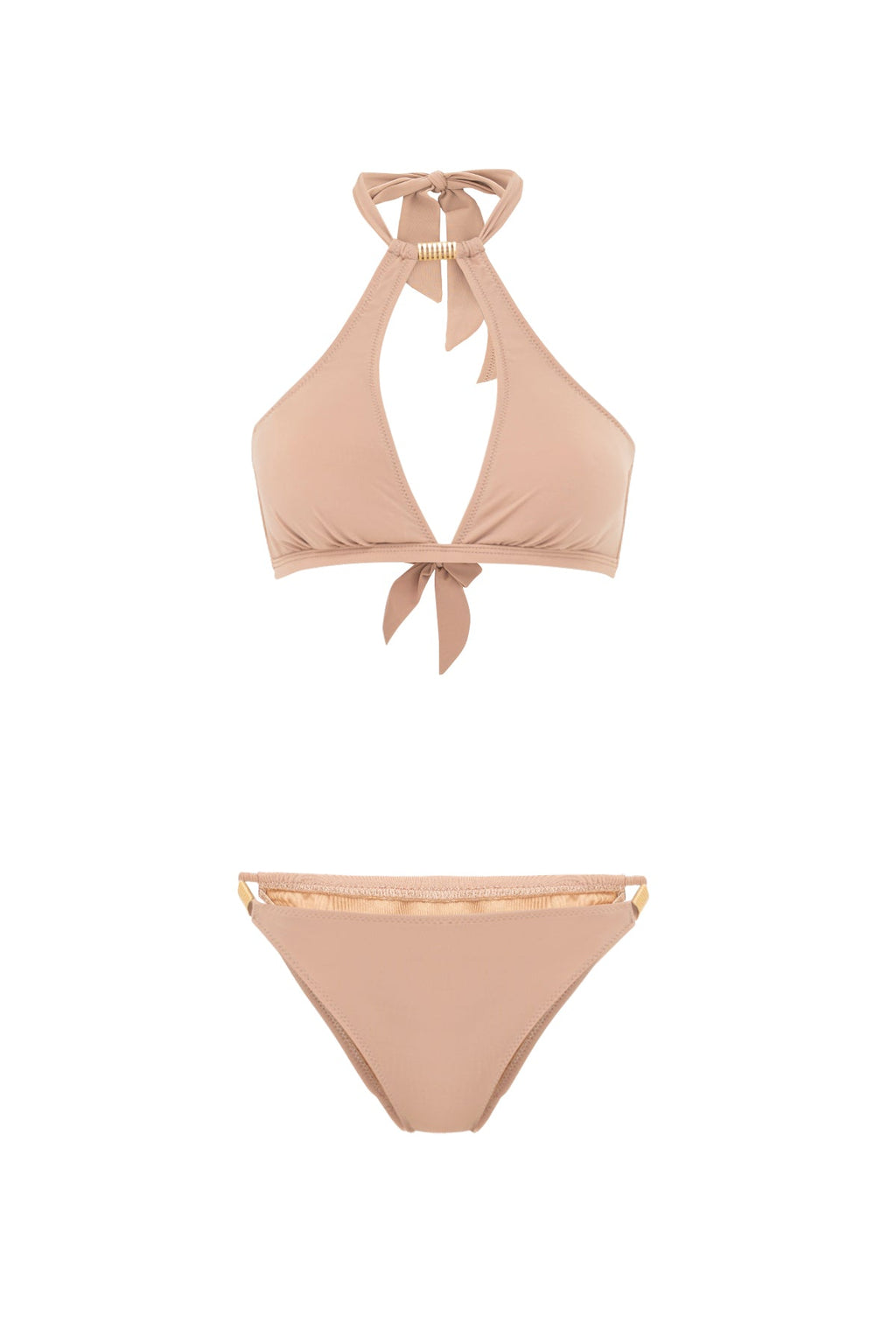 Nude Neck Halter Bikini - Chez Neeba