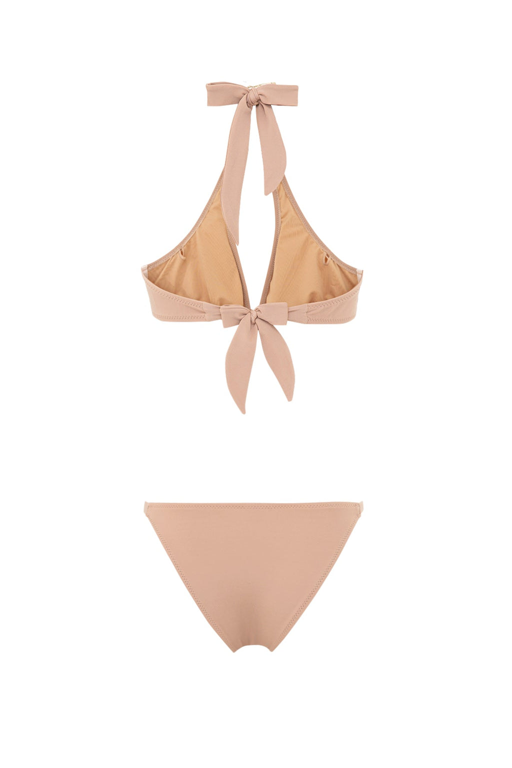 Nude Neck Halter Bikini - Chez Neeba