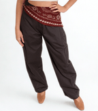 The Sculpted Cargo by Chez Neeba — wide-leg cargo denim pants in navy and gray, designed for a flattering structured fit, limited edition Dubai fashion.