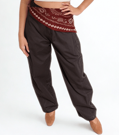 The Sculpted Cargo by Chez Neeba — wide-leg cargo denim pants in navy and gray, designed for a flattering structured fit, limited edition Dubai fashion.